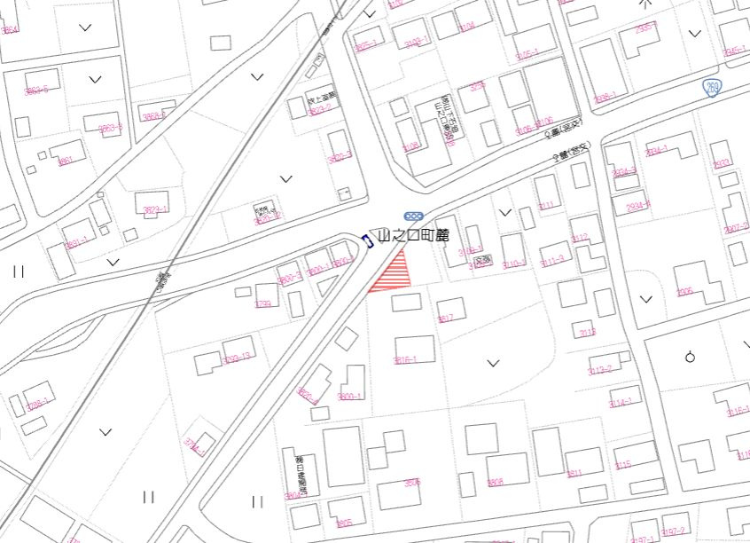 都城市山之口町山之口の売地の土地図