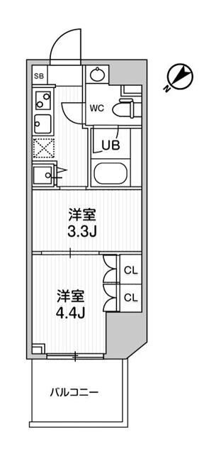 ＡＲＫＭＡＲＫ巣鴨ｓｔａ．の間取り
