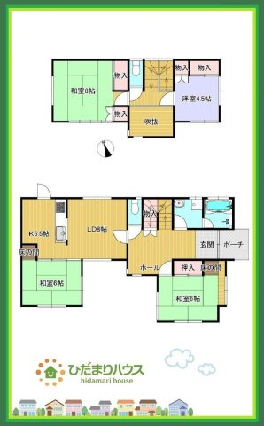 ひたちなか市大字中根　中古戸建の間取り|南向きで日当たり良好(^^♪