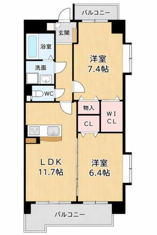 エルマーナⅠの間取り|別号室タイプ