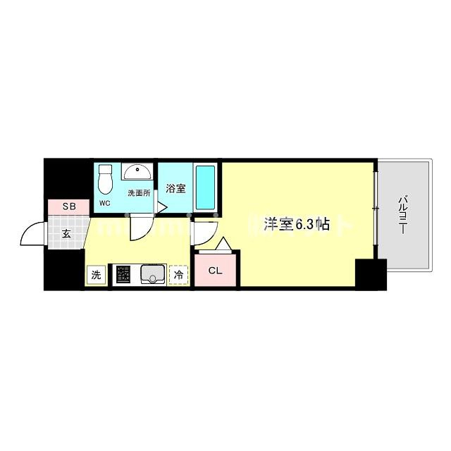 エグゼ大阪BAYCITYの間取り