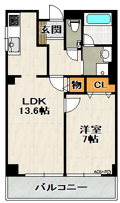 グランドール宝塚の間取り