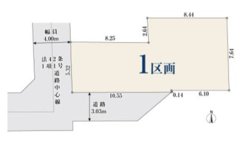 練馬区大泉町1丁目　提案型売地　限定1区画の土地図