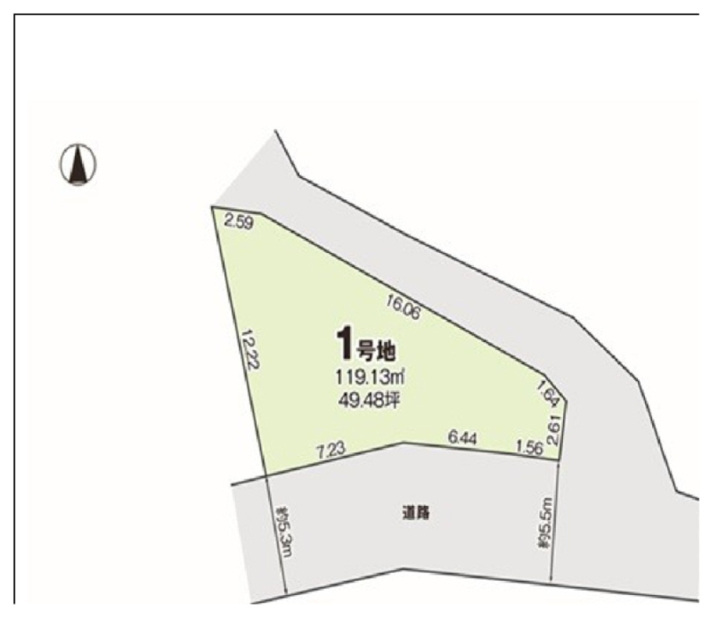 福岡市南区柳河内1丁目第2-1区画（1号地）の土地図|土地図面（1号地）