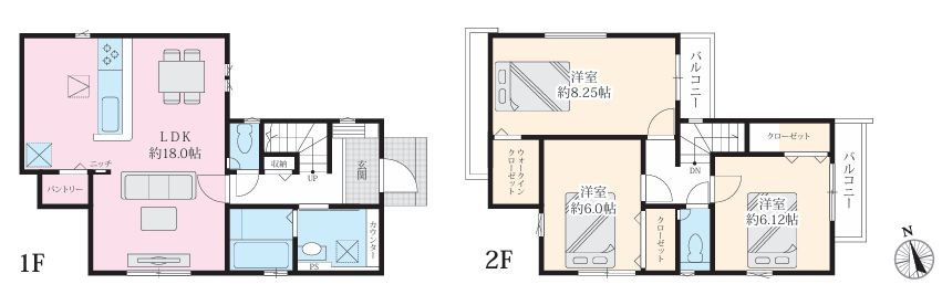 茅ヶ崎市松林1丁目新築戸建て　2期3号棟の間取り|間取図「茅ヶ崎市松林1丁目新築戸建て　3号棟」
