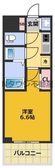 【間取り】 | S-RESIDENCE上前津駅前 | 間取りです。
