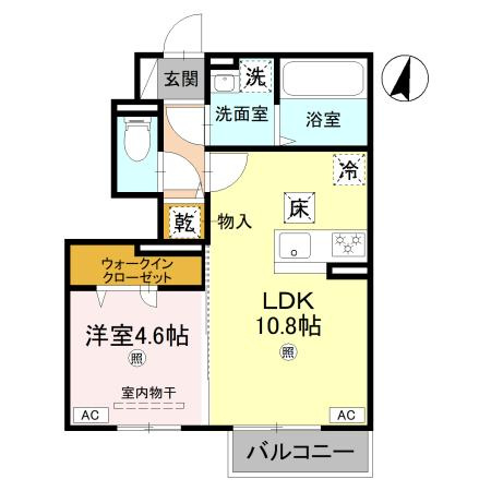 リアン平松　B棟の間取り