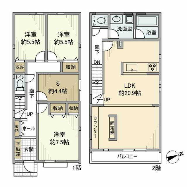 吉橋戸建の間取り