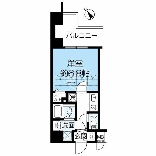 アドバンス東梅田アクシスの間取り|アドバンス東梅田アクシス　開放感のある間取り