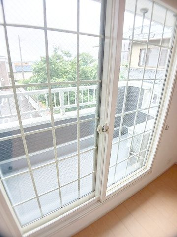 菊池市隈府のアパートのバルコニー