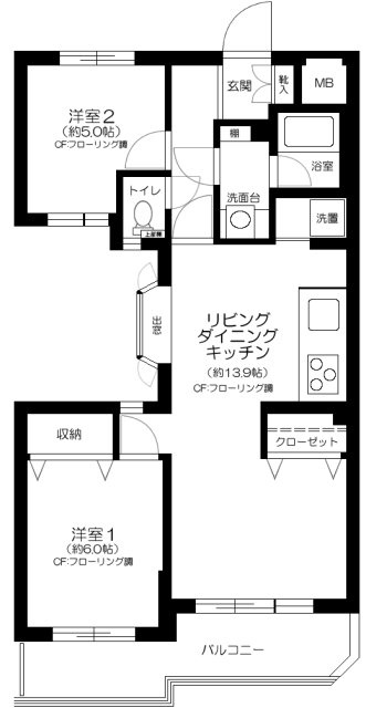 ＰＡＬＷＩＳＨ三鷹の間取り