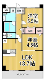 ラヴィベール西宮の間取り