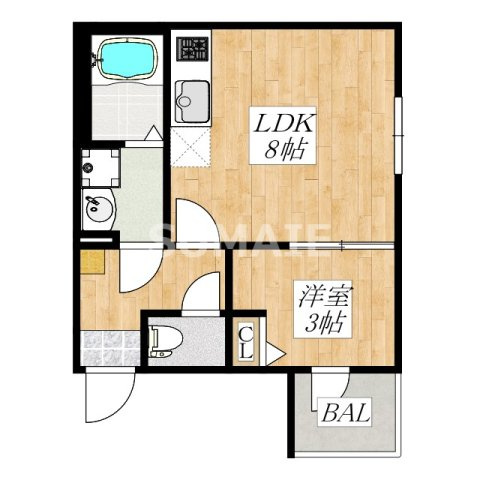 THE　HOUSE　与野本町　Blancの間取り|間取図