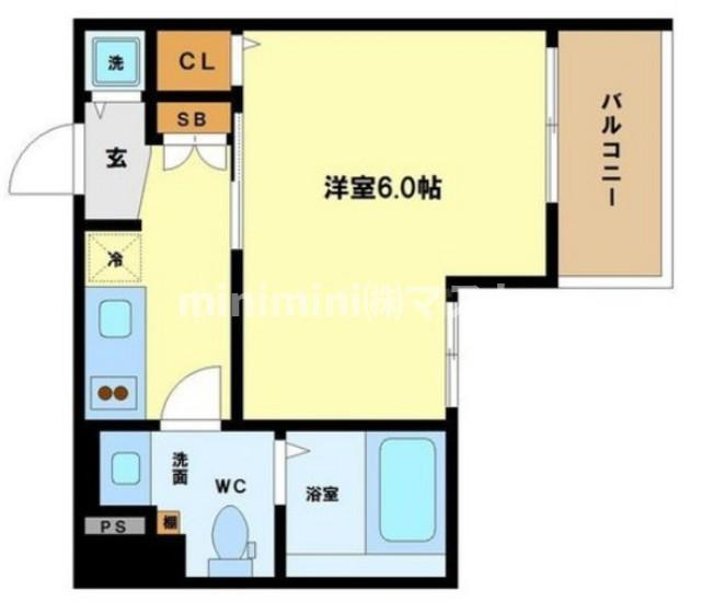 エスリード阿波座ノースプレイスの間取り