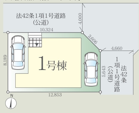 さいたま市中央区八王子1期の区画図