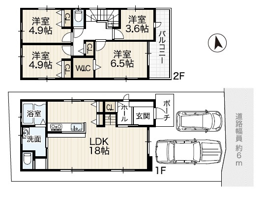 桃山台3丁目　新築戸建　２区画の間取り