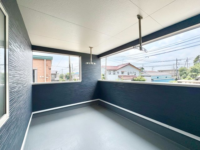 《仲介手数料半額》川越市上新河岸第2　全2棟　1号棟のバルコニー|バルコニー