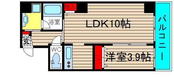 アーベル更紗北堀江の間取り|現状有姿