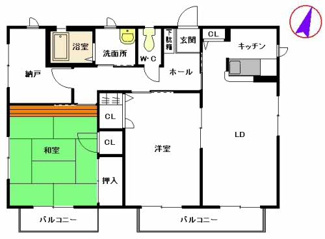 【間取り】 | シャーメゾン西間 **