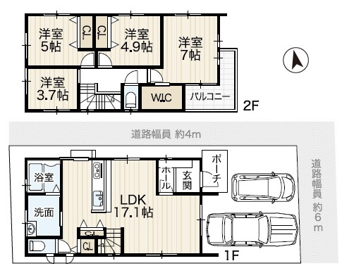 【間取り】 | 桃山台3丁目　新築戸建　２区画