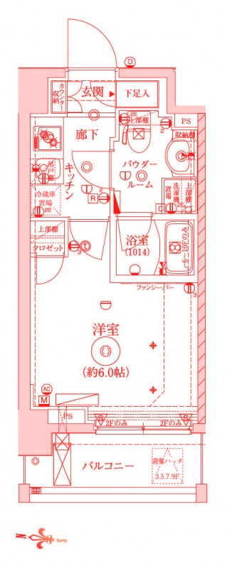 クレイシア西横浜グランカリテの間取り