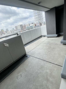 スカイタウン押上のバルコニー|広々としたバルコニーです