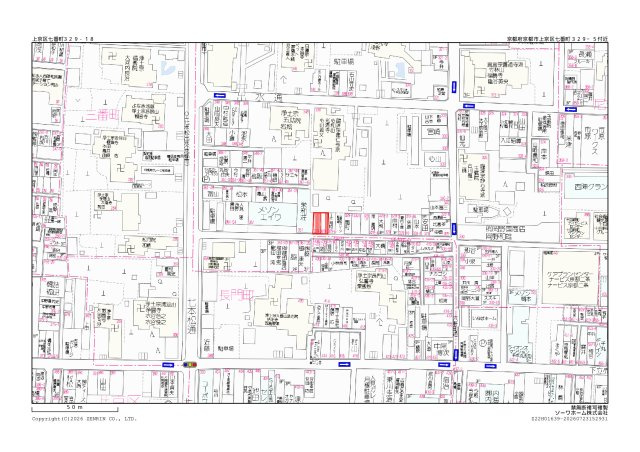 【南向き整形地・有効30坪】上京区七番町／間口8.72m・条件なしの地図