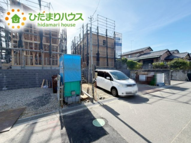いわき市郷ケ丘2丁目　新築戸建　1号棟の外観|青空にパッと映える佇まいは、帰るたびに嬉しい気持ちになれる、日々の暮らしに豊かさをプラスします♪