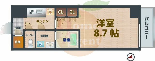 【間取り】 | DIPS野方 | 1Kのお部屋です。
