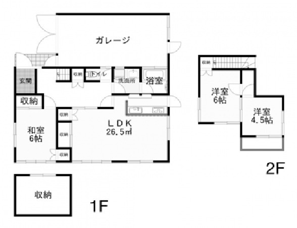 【間取り】 | 古河市尾崎　ガレージと工房付戸建