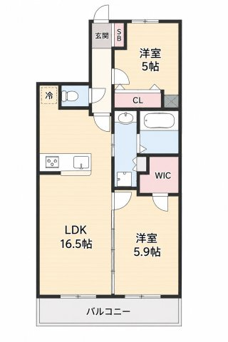 プレア二日市南の間取り