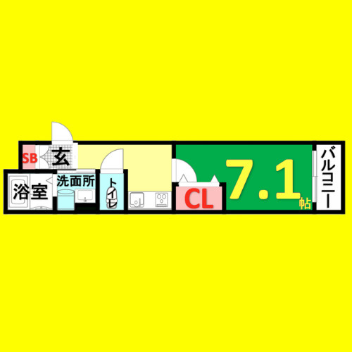 ラコルタ　ブローン　名古屋市賃貸　仲介手数料無料の間取り