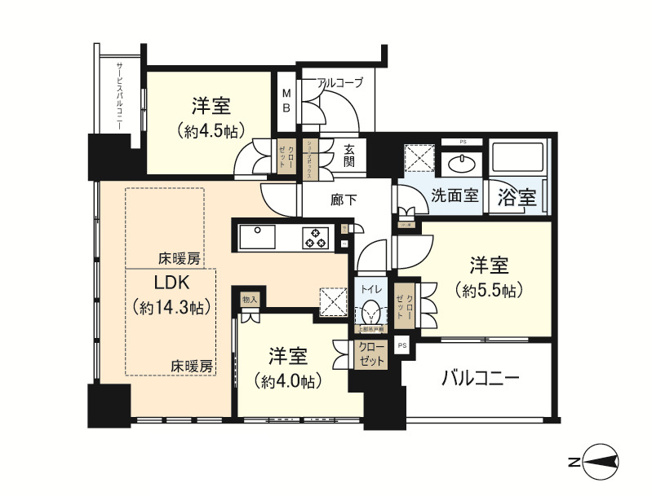 【間取り】 | クラッシィタワー南船場 | オーナーチェンジ物件！