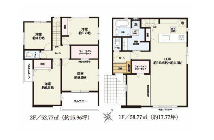 ケイアイグレイス／東区新外１期／２号棟の間取り