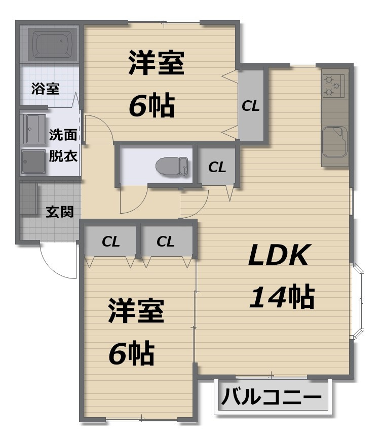 ピュアハイツⅡA棟の間取り