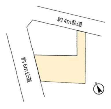 【区画図】 | 板橋区成増５丁目　中古戸建て | 二方道路に面し、陽当たりや風通しにも恵まれた立地