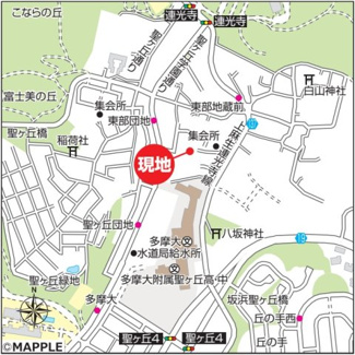 【地図】 | 【仲介手数料無料！！】多摩市連光寺6丁目　新築戸建て（全2棟）A号棟　4630万円 | 多摩市連光寺6-21-7