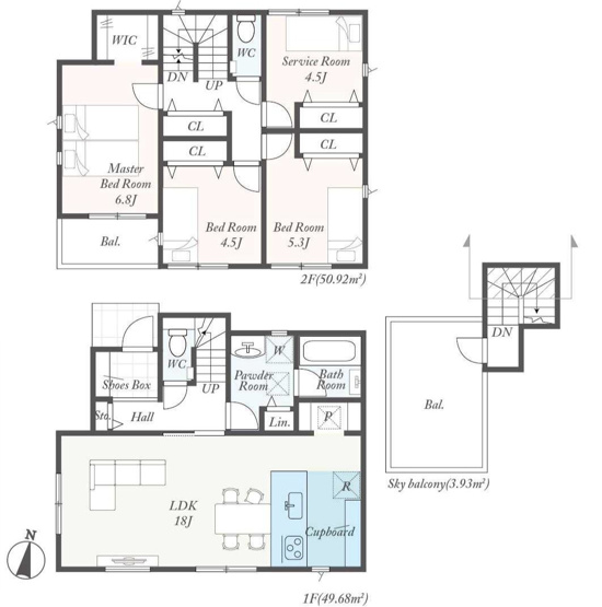 【間取り】 | 新築戸建の3LDKは、人気の間取りとなるため、数多くの物件を取り揃えています。広いリビングルームは、家族だけでなく、知人を呼んでの食事会にも対応可能です。3部屋あるので、子供部屋にすることも可能です。
