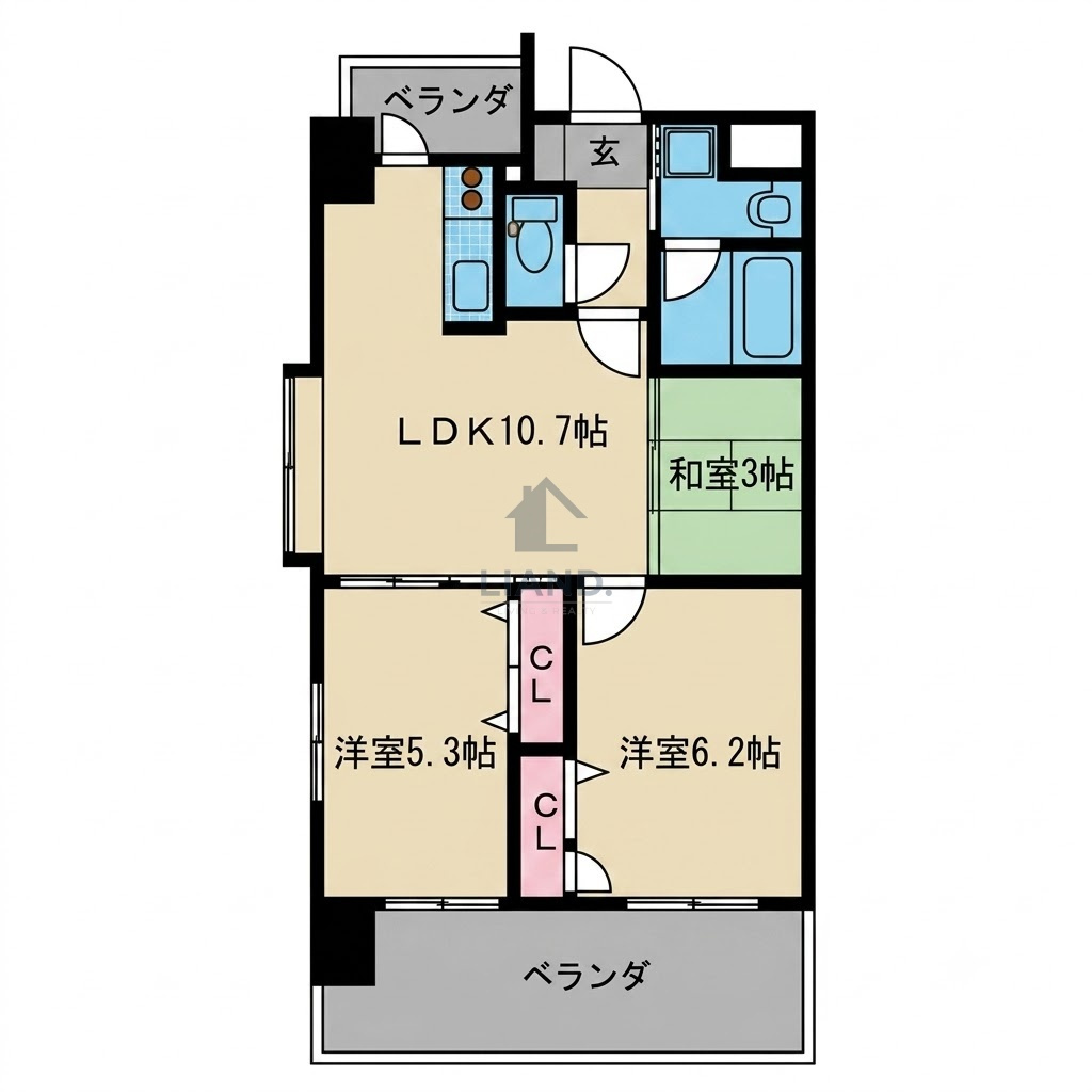 アジリア博多イースト　吉塚小学校区の間取り|アジリア博多イースト