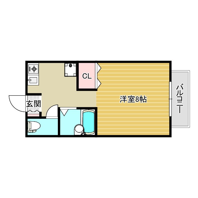 枚方市長尾峠町のハイツの間取り