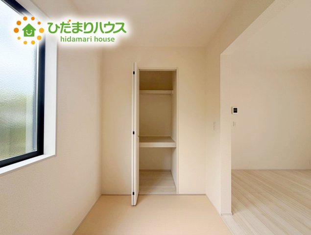 いわき市郷ケ丘2丁目　新築戸建　3号棟の収納|和室にも大容量のクローゼット完備！
お布団やお子様のおもちゃなどがスッキリ収納できますね(^^♪
