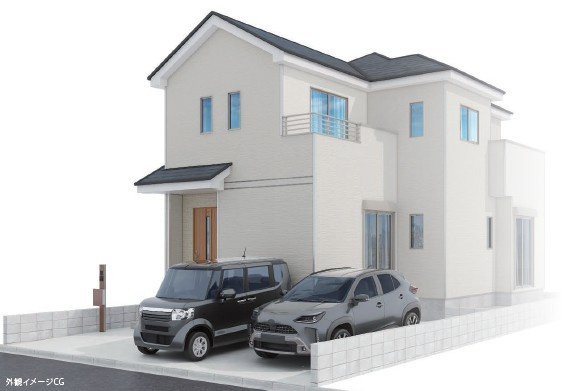 【外観パース】 | 富士宮市舞々木町423番　新築戸建て　全1棟 | 外観パース