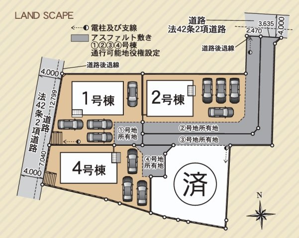 【区画図】 | 沼津市大岡第34　新築一戸建て　4号棟
