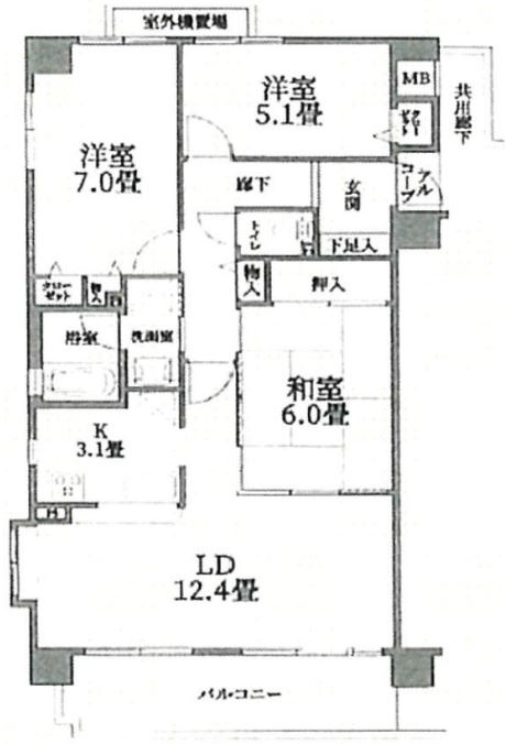 ユニライフ桃山台の間取り