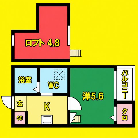 プレンフルII　名古屋市賃貸　仲介手数料無料の間取り