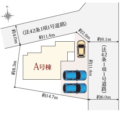 【区画図】 | 富士宮市淀川町22番　新築戸建て　全1棟