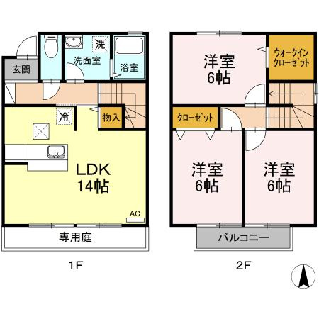 ローズコート南久万の間取り