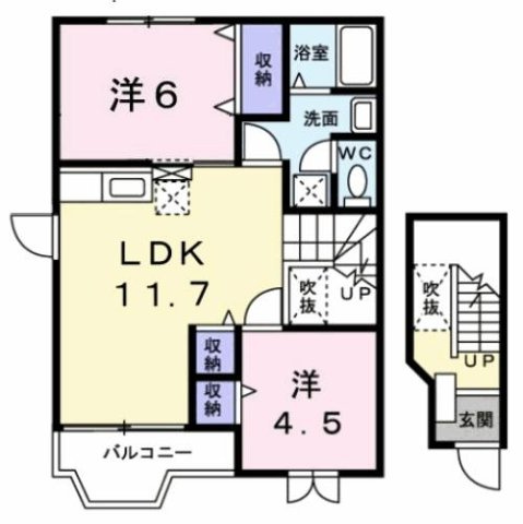 サンハイム西村Ⅱの間取り