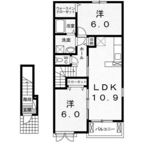 【間取り】 | シャンドゥ　フルールＢ