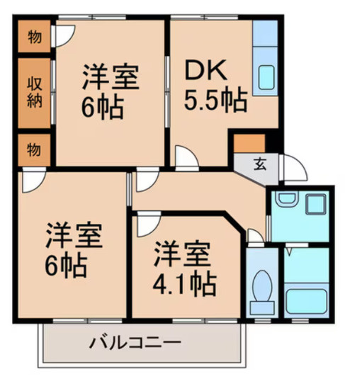 コーポリベールの間取り